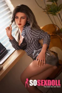 166cm 5ft4 Silicone Western Beauty Chubby Chests Plump Ass Sex Doll S7 Head
