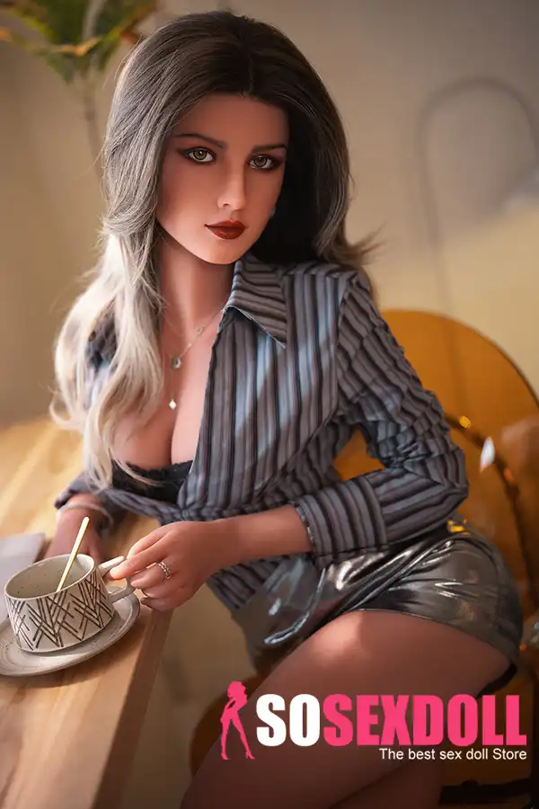 166cm 5ft4 Silicone Western Beauty Chubby Chests Plump Ass Sex Doll S7 Head