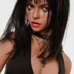 166cm 5ft4 TPE Black Hair Wheat Skin Sex Doll M28 Head With Tongue Head