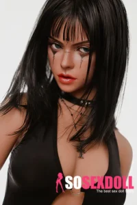 166cm 5ft4 TPE Black Hair Wheat Skin Sex Doll M28 Head With Tongue Head