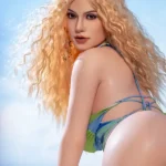 168cm 5ft5 Silicone Blonde Giant Booty Sex Doll Like Real