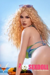 Silicone Blonde Giant Booty Celebrity Sex Doll Like Real