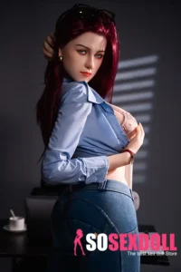 169cm 5ft5 Silicone Mature Woman Red Curls Big Breasts Sex Doll