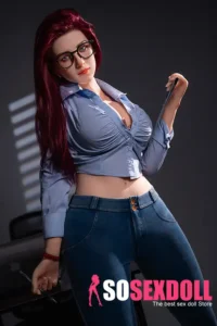 169cm 5ft5 Silicone Mature Woman Red Curls Big Breasts Sex Doll
