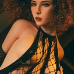 173 cm 5 pés 7 silicone mulher madura traje sedutor cachos pretos boneca sexual s27 cabeça