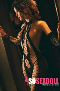 173cm 5ft7 Silicone Mature Woman Seductive Suit Black Curls Sex Doll S27 Head