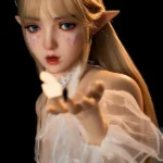60cm 2ft Silicone Beautiful Elf A Cup Flat Chests Slender Figure Sex Doll M8 Head