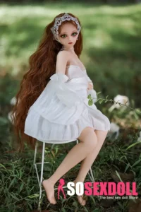 60cm 2ft Silicone Cute Figure Bright Eyes Wedding Dress Sex Doll