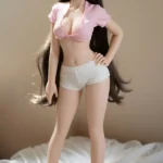 60cm 2ft TPE Petite Chests Long Hair Sex Doll With Ultra Soft Skin