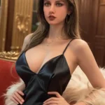 76cm 2ft5 TPE Curvaceous Fashionable Woman Black Hair Chubby Breasts Sex Doll S7 Head