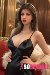 76cm 2ft5 TPE Curvaceous Fashionable Woman Black Hair Chubby Breasts Sex Doll S7 Head