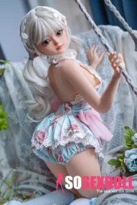 Silicone Silver Hair Small Breasts Sex Doll