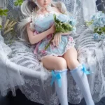 85cm 2ft8 Silicone Silver Hair Small Breasts Sex Doll