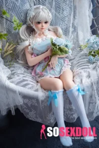 Silicone Silver Hair Small Breasts Sex Doll