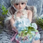 85cm 2ft8 Silicone Silver Hair Small Breasts Sex Doll