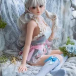 85cm 2ft8 Silicone Silver Hair Small Breasts Sex Doll