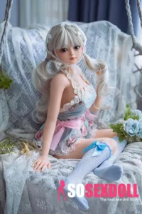 Silicone Silver Hair Small Breasts Sex Doll