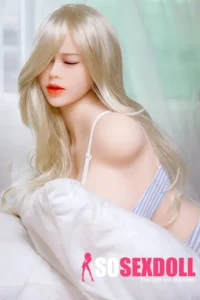 85cm 2ft8 TPE Seductive Women Torso Blonde Hair Chubby Breast Sex Doll B29 Head