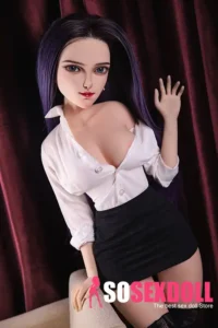 85cm 3ft3 Silicone Petite Figure Purple Hair Sex Doll Crafted To Feel Real