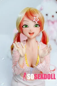 85cm 3ft3 Silicone Youthful Girl Double Ponytail Fair Skin Sex Doll With Realistic Curves