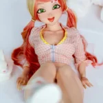 85cm 3ft3 Silicone Youthful Girl Double Ponytail Fair Skin Sex Doll With Realistic Curves