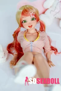 85cm 3ft3 Silicone Youthful Girl Double Ponytail Fair Skin Sex Doll With Realistic Curves