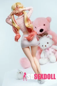 85cm 3ft3 Silicone Youthful Girl Double Ponytail Fair Skin Sex Doll With Realistic Curves