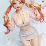 85cm 3ft3 Silicone Youthful Girl Double Ponytail Fair Skin Sex Doll With Realistic Curves
