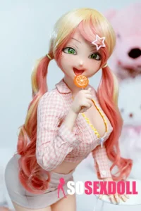 85cm 3ft3 Silicone Youthful Girl Double Ponytail Fair Skin Sex Doll With Realistic Curves