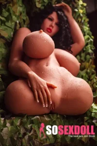 88cm 2ft9 Busty Women Perky Chest Black Curly Sex Doll 162 Head In Stock (US only)