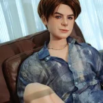 160cm 5ft3 Silicone Sex Boy Doll Short Hair With Tongue Head