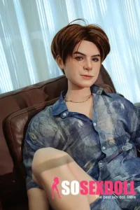 Silicone Sex Boy Doll Short Hair With Tongue Head