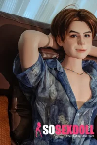 Silicone Sex Boy Doll Short Hair With Tongue Head
