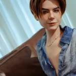 160cm 5ft3 Silicone Sex Boy Doll Short Hair With Tongue Head