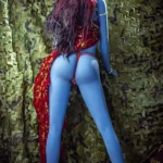 158cm 5ft2 Elven Blue Skin Shapely Figure Medium Breast Sex Doll #115 Head in Stock (US only）