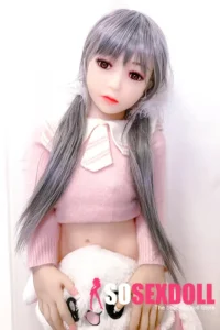 100cm 3ft2 TPE Flat Chest Petite Body Sex Doll 61 Head