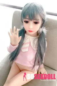 100cm 3ft2 TPE Flat Chest Petite Body Sex Doll 61 Head