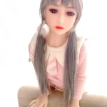 100cm 3ft2 TPE Flat Chest Petite Body Sex Doll 61 Head