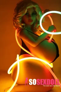 100cm 3ft3 TPE Blonde Curls Huge Chests Sex Doll In Stock(US Only)