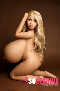 100cm 3ft3 TPE Sporty Girl Blonde Hair Big Boobs Sex Doll