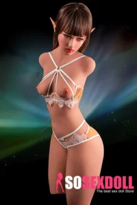 110cm 3ft6 Silicone Long Hair Petite Breasts Sexy Lingerie Sex Doll