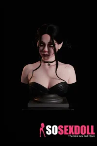 12.8kg 28.2lbs Silicone Sexy Bust Torso Dark Style Perky Chests Sex Doll