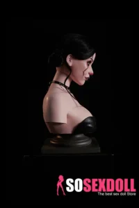 12.8kg 28.2lbs Silicone Sexy Bust Torso Dark Style Perky Chests Sex Doll