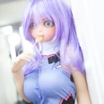 125cm 4ft1 TPE Busty Petite Body Purple Hair Sex Doll 201 Head Fantasy Style