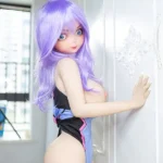 125cm 4ft1 TPE Busty Petite Body Purple Hair Sex Doll 201 Head Fantasy Style