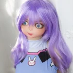 125cm 4ft1 TPE Busty Petite Body Purple Hair Sex Doll 201 Head Fantasy Style