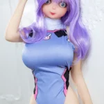 125cm 4ft1 TPE Busty Petite Body Purple Hair Sex Doll 201 Head Fantasy Style