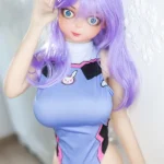 125cm 4ft1 TPE Busty Petite Body Purple Hair Sex Doll 201 Head Fantasy Style