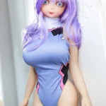 125cm 4ft1 TPE Busty Petite Body Purple Hair Sex Doll 201 Head Fantasy Style