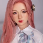 130cm 4ft3 Pink Long Hair Uniform Sex Dolls B Cup In Stock (US Only)
